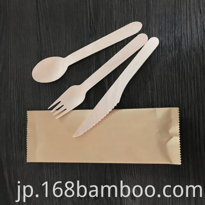 Disposable wooden spoon